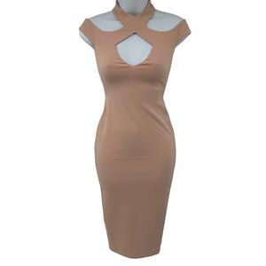 Nookie Hollywood Blush Pink Dress with Cutouts XS New with Tags